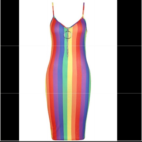 🌈Spaghetti strap midi dress - Picture 3 of 7